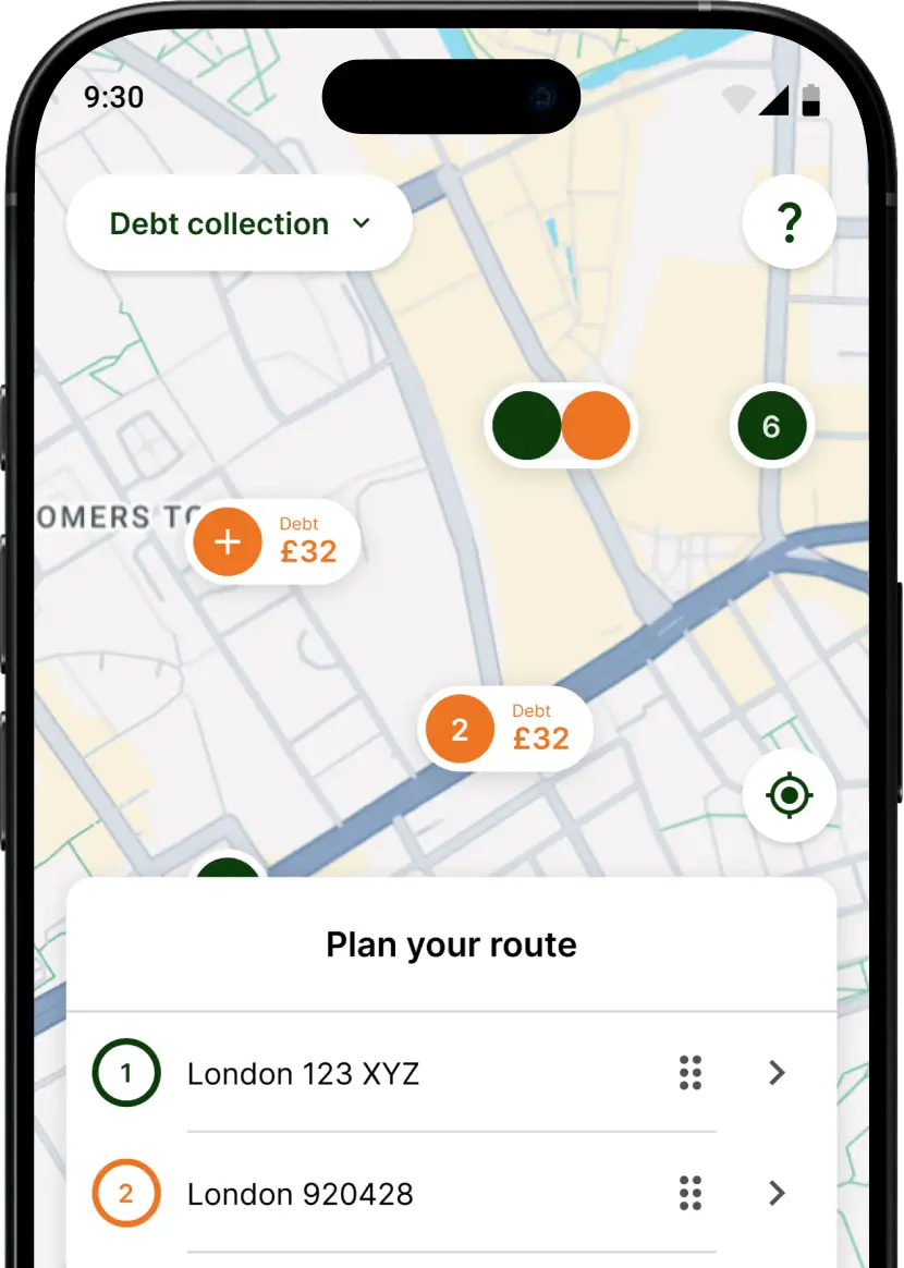 App showcasing the plan route feature